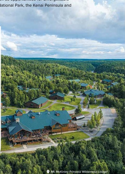 Princess wilderness lodge surrounded by Alaska forest