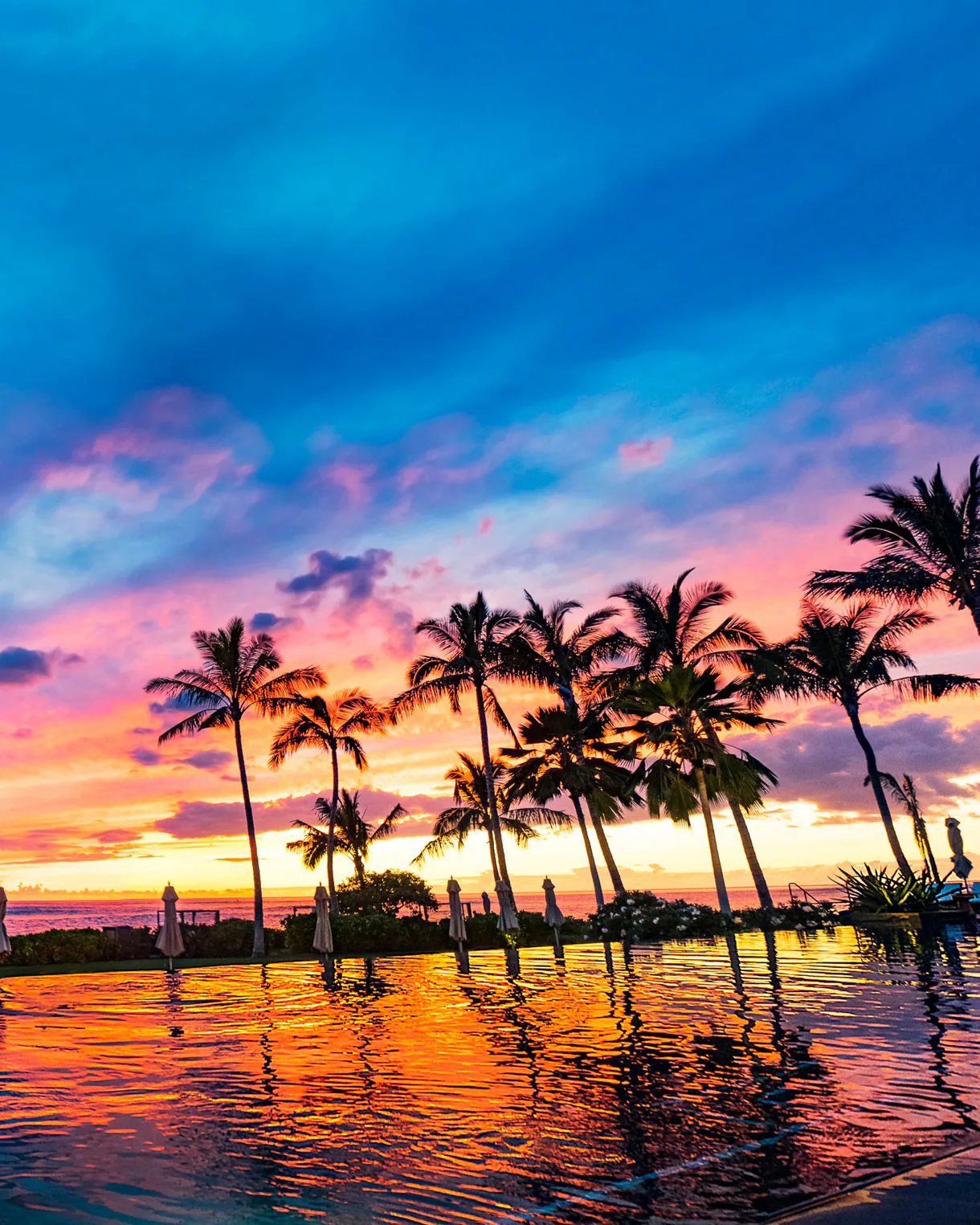 Honolulu and Waikiki at sunset